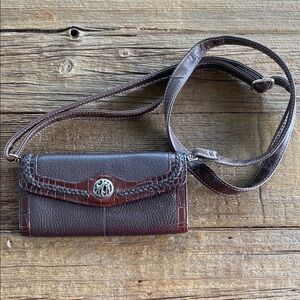 Brighten Leather Crossbody Wallet Purse. Western boho cowgirlcore cottagecore